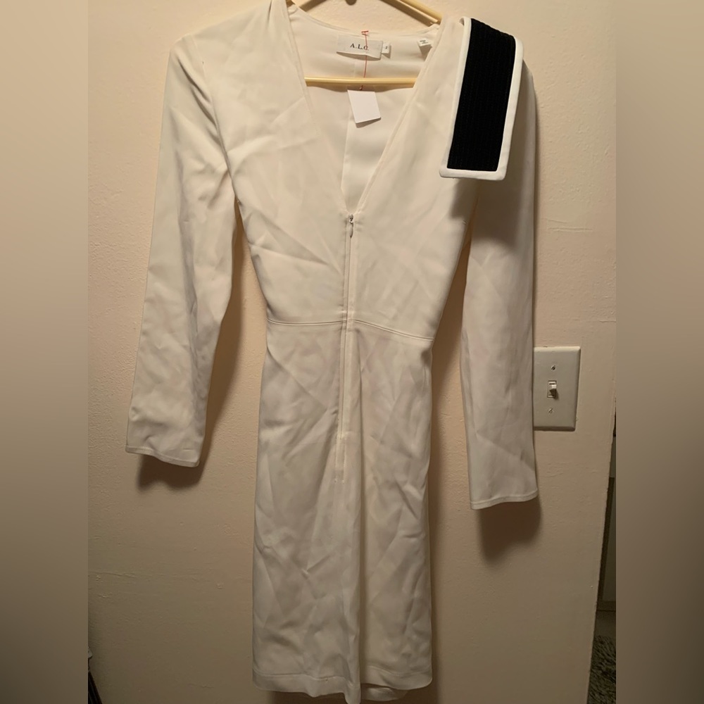 ALC Carter Zip Front Crepe Dress - Picture 2 of 9